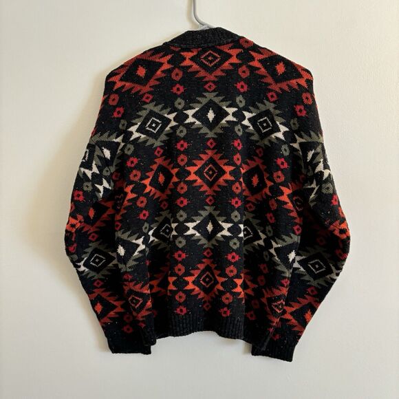 VTG Babette & Partners Aztec Cardigan Sweater Multicolor Funky - Womens Size Med - Picture 5 of 8